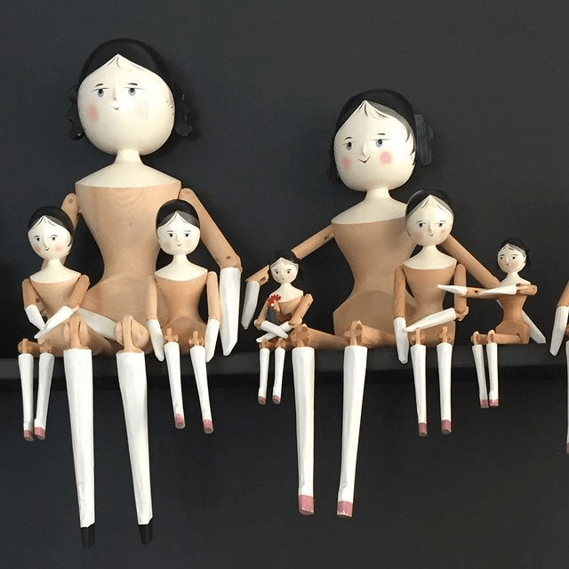 The Original Wooden Doll of Val Gardena with no Curls