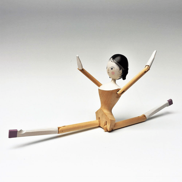 The Original Wooden Doll of Val Gardena with Curls
