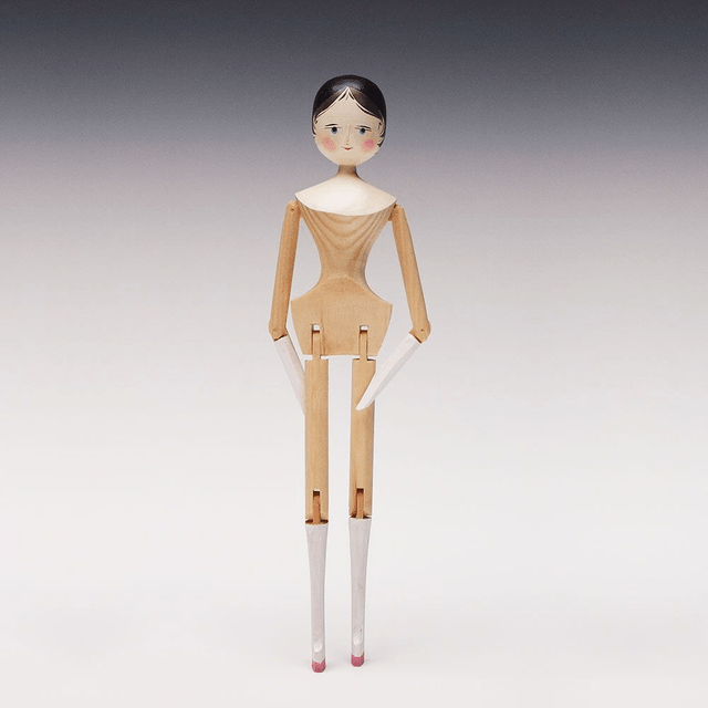 The Original Wooden Doll of Val Gardena with no Curls