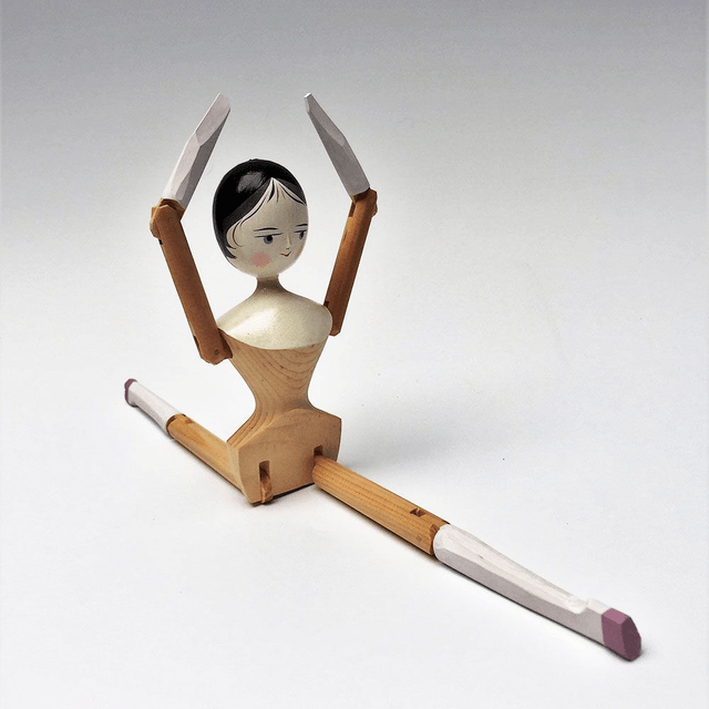 The Original Wooden Doll of Val Gardena with no Curls